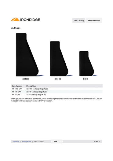 XR100-CAP01-B end caps