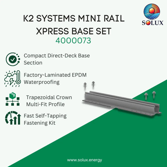 K2 Systems 4000073 Mill Mini Rail XPRress Base Set