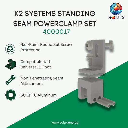 K2 Systems 4000017 Standing Seam PowerClamp Standard, Set