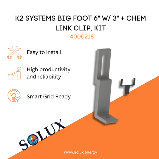 This is an image of Watertight Roofing K2 Big Foot + Chem Link Clip, Kit