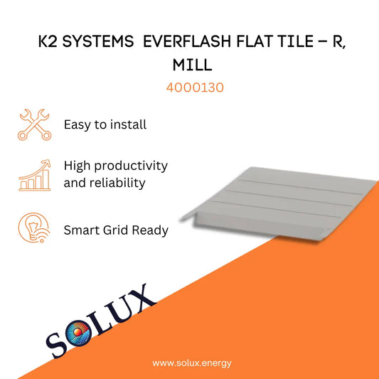 This is an image of Flat Roof Tiles - R, Mill | K2 Systems EverFlash