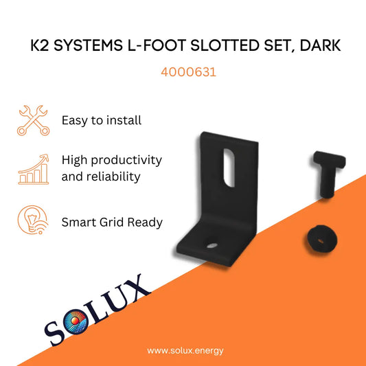 This is an image of K2 L Feet Solar Slotted Set, Dark 4000631