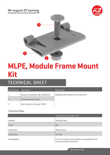 4000083 rail less solar mounting