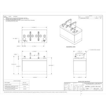 GPL-31XT lifeline agm batteries