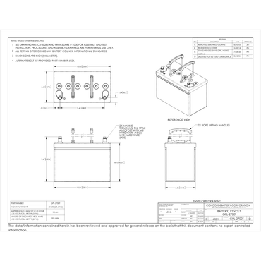 GPL-2700T 12v 95ah battery