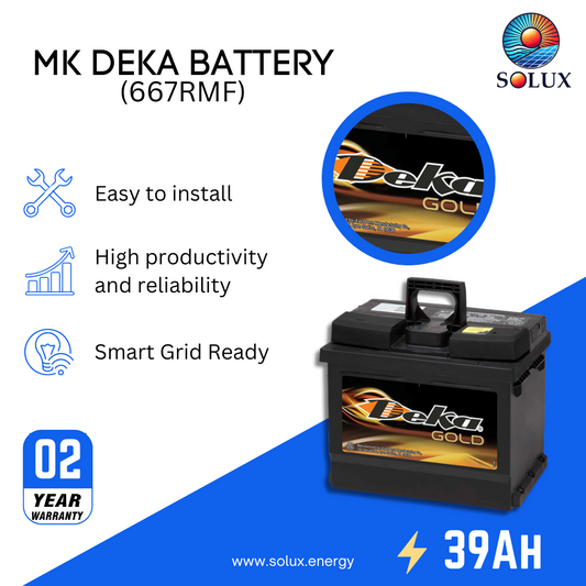 This is an image of MK Deka 12V Flooded Battery Type 667RMF