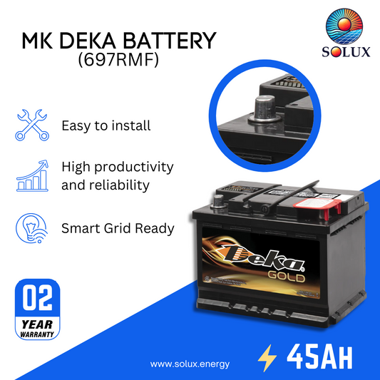This is an image of MK Deka 97R Battery 12V FLA 697RMF