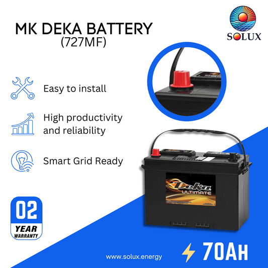 This is an image of MK Battery Deka 70Ah 12V FLA
