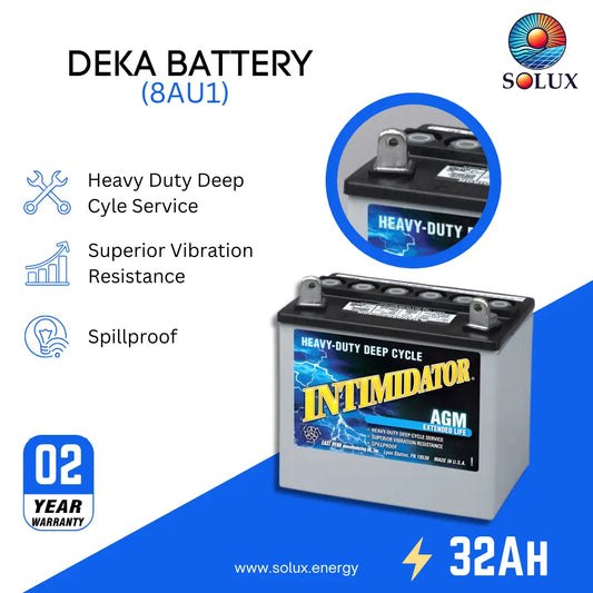MK Deka 8AU1 32Ah 12VDC Deep Cycle AGM Battery