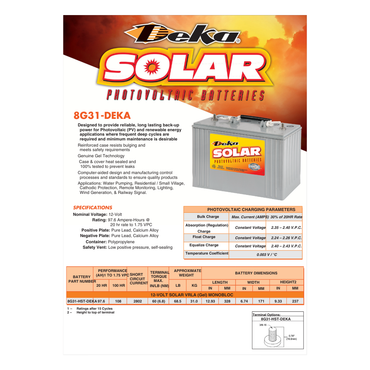 8G31 12v battery gel