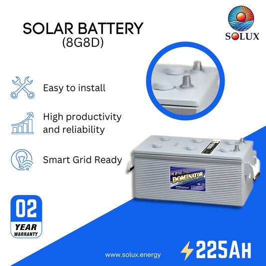 This is an image of MK Deka 8G8D 225Ah 12V Deep Cycle Sealed GEL Battery