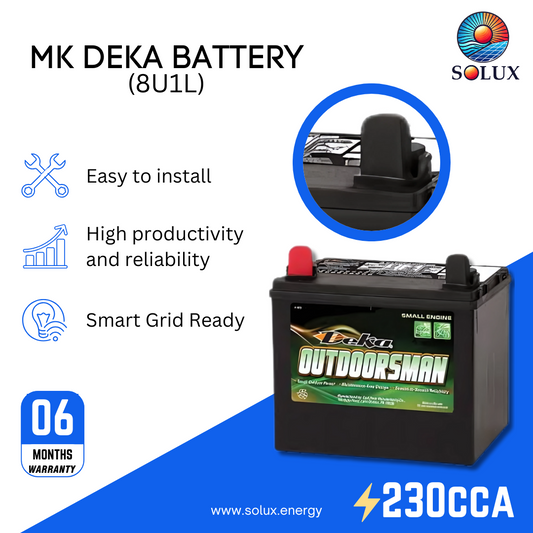 This is an image of MK Deka U1 Battery 12V FLA 8U1L