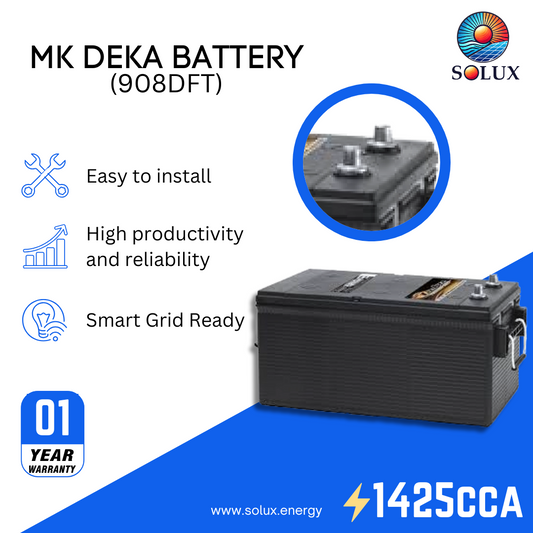 This is an image of MK Deka Battery Heavy Duty 12V 908DFT
