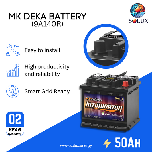 This is an image of MK Deka 12Volt Battery 50AH AGM
