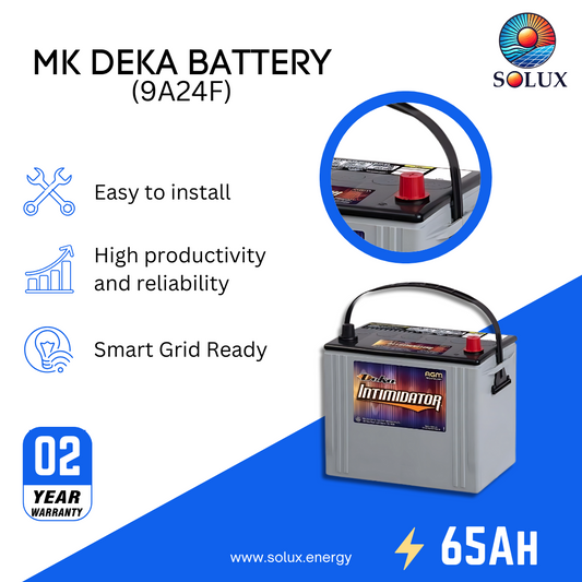 This is an image of MK Deka 12V 65Ah Battery AGM
