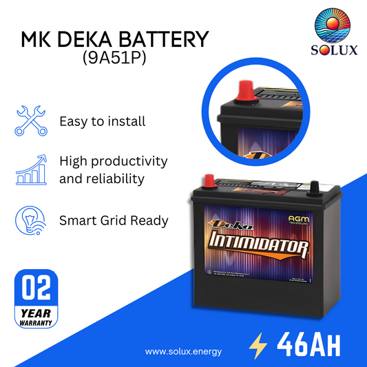 This is an image of MK Deka AGM Batteries 46Ah 12V