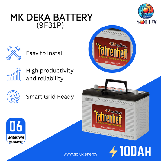 MK Deka 9F31P 100Ah 12VDC Absorbed Glass Mat (AGM)