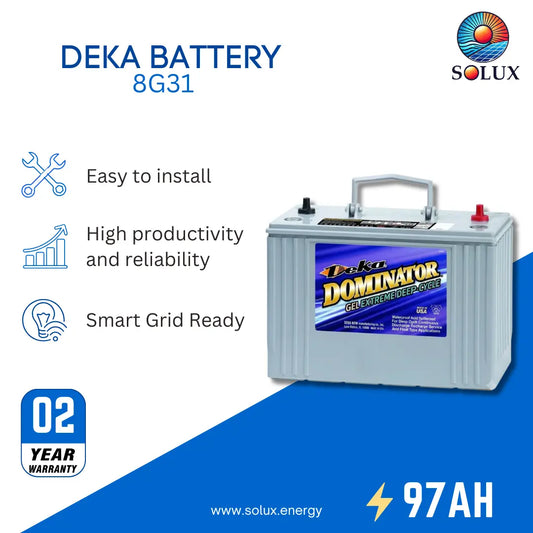This is an image of Mk deka 8G31 97AH Deep cycle battery