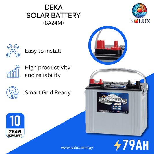 This is an image of MK Deka Intimidator 8A24M AGM 12V 79Ah Deep Cycle Battery