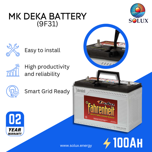 This is an image of MK Deka 12V 100Ah Battery AGM