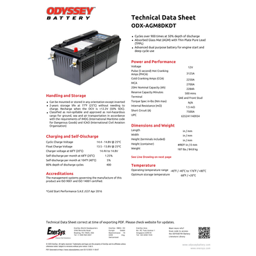 ODX-AGM8DKDT 12v battery
