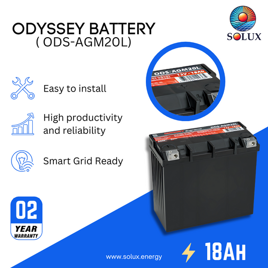 This is an image of Odyssey ODS-AGM20L 12V 18Ah Battery