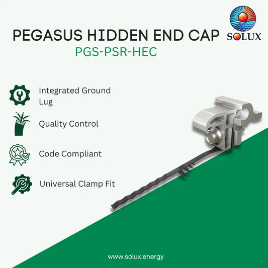 Pegasus PGS-PSR-HEC Hidden End Clamp (Priced as 1 pc)