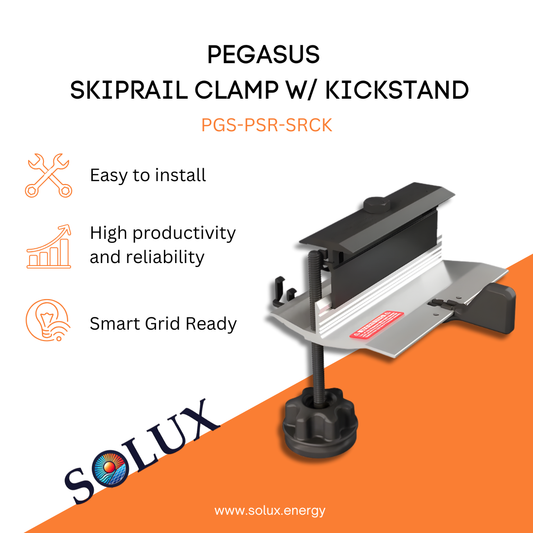 This is an image of Clamp Kickstand and Pegasus SkipRail Clamp