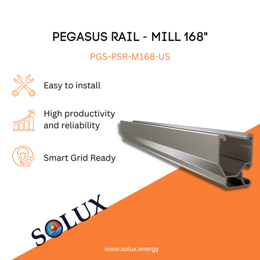 This is an image of Pegasus Mill Finish 168" Solar Rail