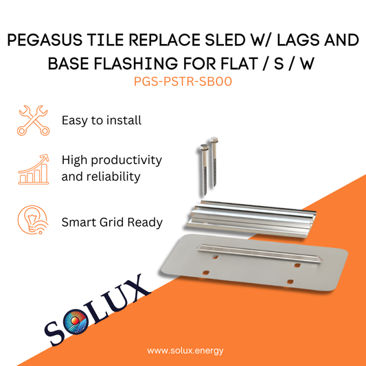 Pegasus Tile Replace Sled w/ Lags and Base Flashing for Flat / S / W (Priced as 1 pc)