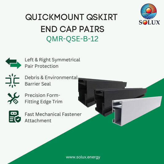 Quick Mount QMR-QSE-B-12 QSkirt End Cap Pairs
