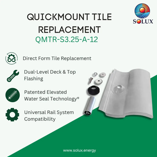 Quick Mount Tile Replacement, S-Tile, 3-1/4" Post, Mill
