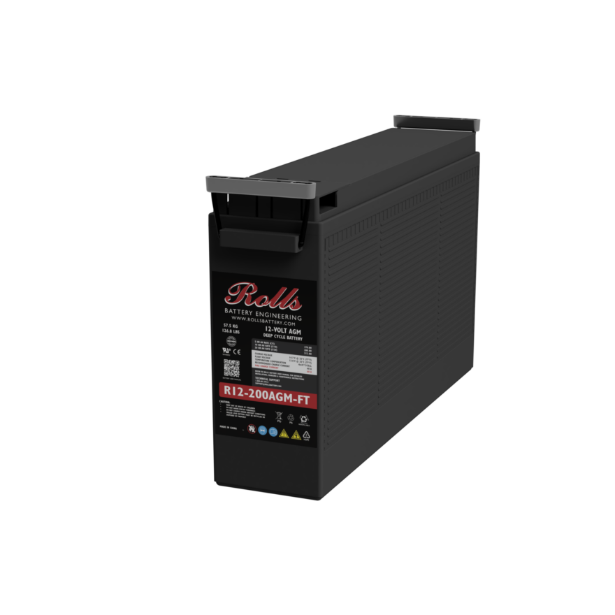 Rolls Surrette R12-200AGM-FT 12VDC 212 Ah AGM Battery