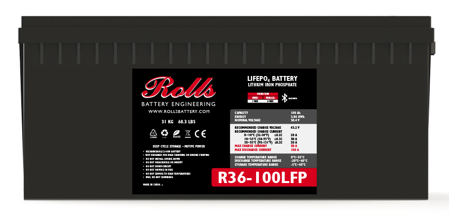 Rolls Surrette R36-100LFP 100 Ah Lithium Battery