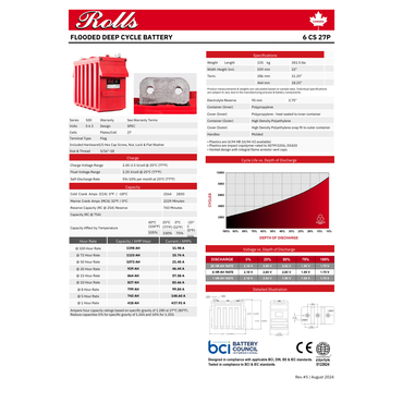 6-CS-27P 3 cell battery