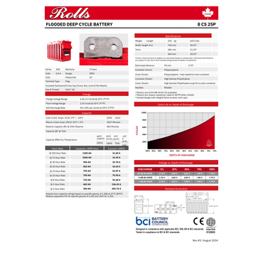 8-CS-25P 4 cell battery