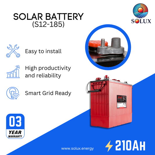 Rolls Surrette S12-185 12VDC 210Ah Deep Cycle Battery