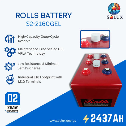 Rolls Surrette S2-2160GEL 2VDC 2437Ah Deep Cycle GEL Battery