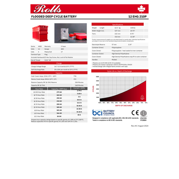 12-EHG-210P best solar battery storage