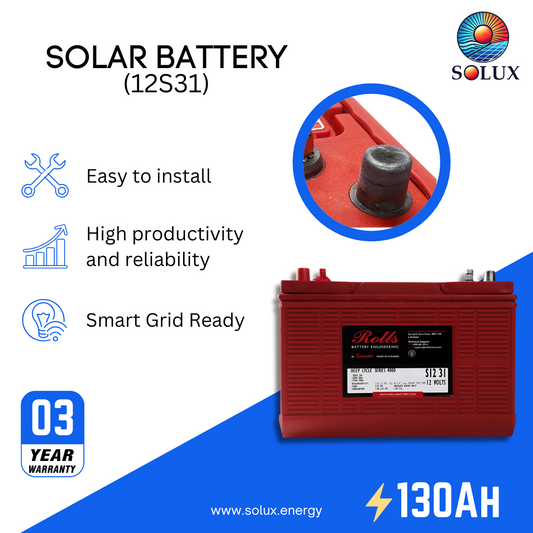 This s an image of Rolls Surrette 12D31 12V 130Ah Deep Cycle Battery