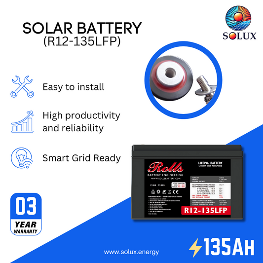 This is an image of Rolls Surrette R12-135LFP12v 135Ah Lithium Battery