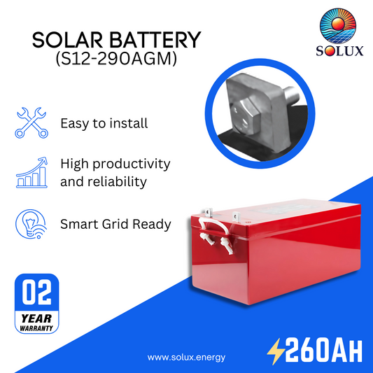 This is an image of Rolls Surrette S12-290AGM 12V 260Ah AGM Deep Cycle Battery