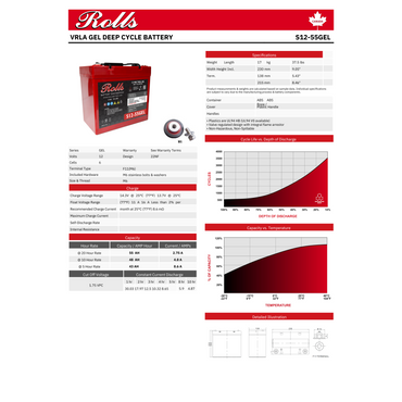 S12-55GEL rolls surrette s12-55gel