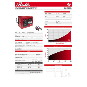 S12-90GEL rolls surrette s12-90gel