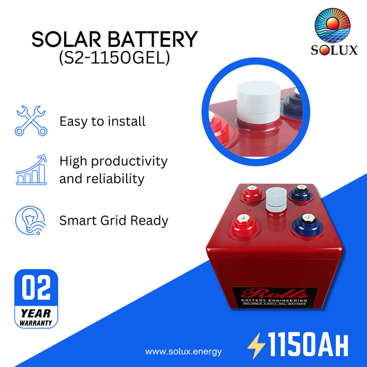 This is an image of Rolls Surrette S2-1150GEL 2VDC 1308Ah Deep Cycle GEL Battery Solar