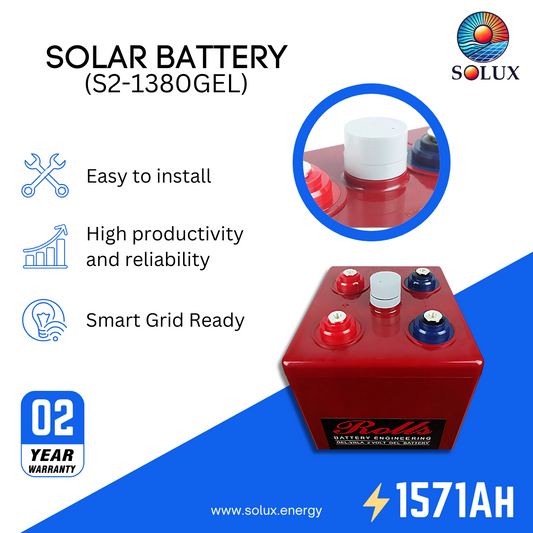 This is an image of Rolls Surrette S2-1380GEL 2VDC 1571Ah  GEL Solar Batteries Deep Cycle