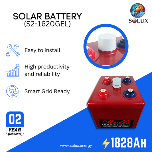 This is an image of Rolls Surrette S2-1620GEL 2VDC 1828Ah Deep Cycle GEL Batteries Solar