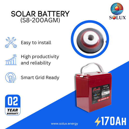 This is an image of Rolls Surrette 8V 170Ah Battery AGM Deep Cycle