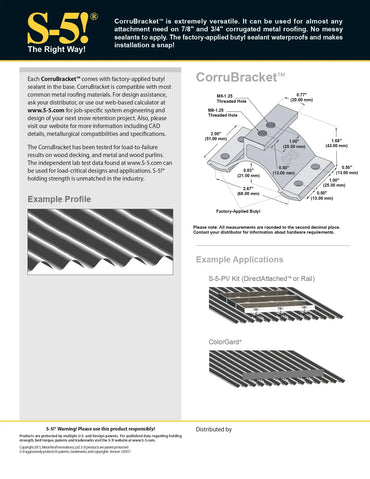 S5-CORRUBRACKET exposed fastener metal roof panels