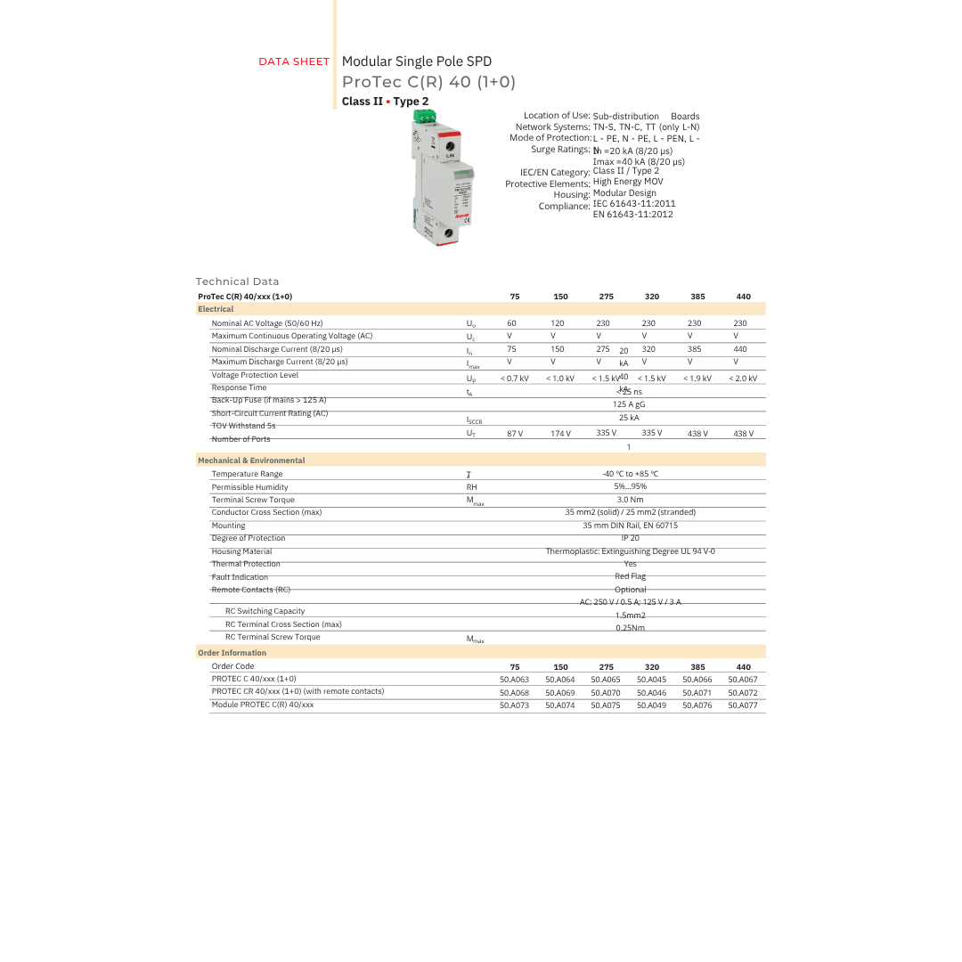AC-SPD-KIT1-10 a/c surge protection